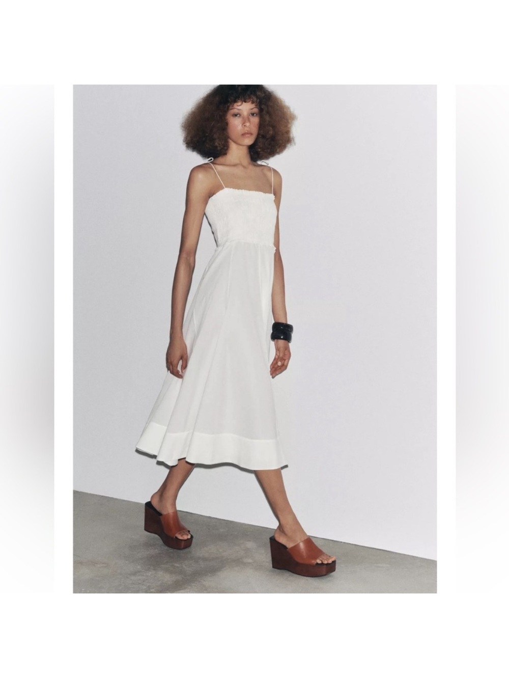 Zara white midi dress